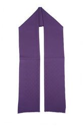 Gucci Authentic Logo Wool Purple Scarf