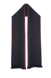Gucci Authentic Logo Wool Burgundy Scarf