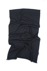 Gucci Authentic Logo Wool Black Scarf