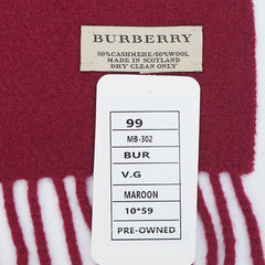 Burberry Wool Plain Pre-Loved Scarf