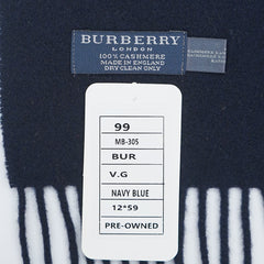 Burberrys Cashmere Plain Pre-Loved Scarf