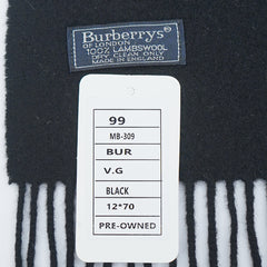 Burberrys Lambswool Plain Pre-Loved Scarf