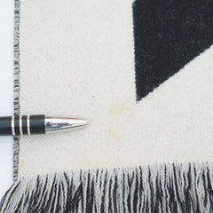 Burberry Wool Logo Print Pre-Loved Scarf
