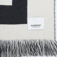 Burberry Wool Logo Print Pre-Loved Scarf