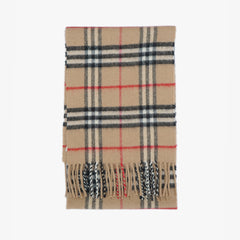 Burberry Merino Wool Plaid Print Pre-Loved Scarf