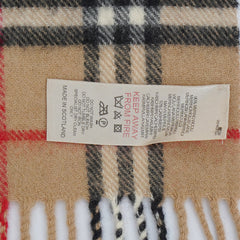 Burberry Merino Wool Plaid Print Pre-Loved Scarf