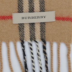 Burberry Merino Wool Plaid Print Pre-Loved Scarf