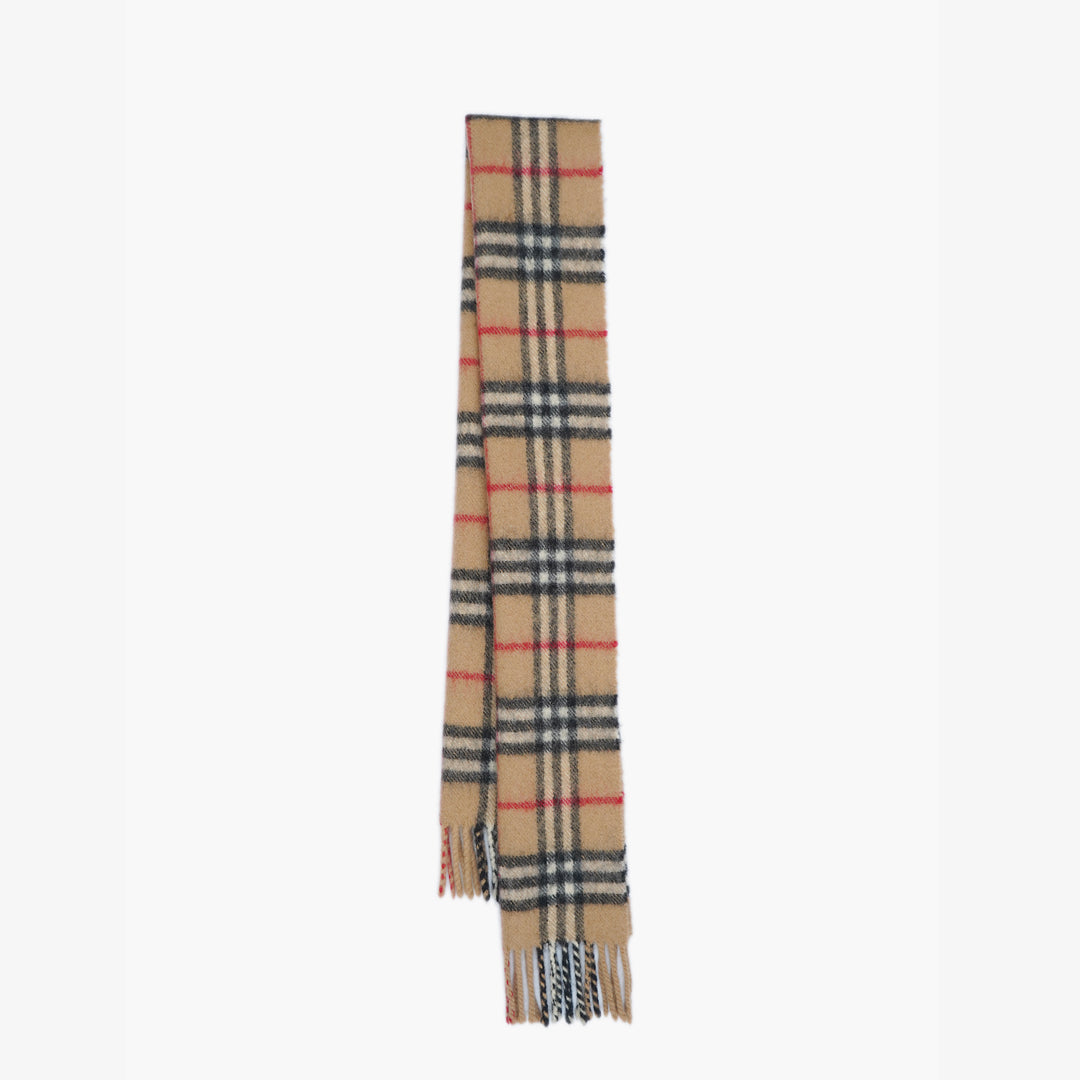 Burberry Lambswool Plaid Print Pre-Loved Scarf