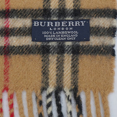 Burberry Lambswool Plaid Print Pre-Loved Scarf