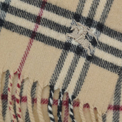 Burberry Lambswool Plaid Print Pre-Loved Scarf