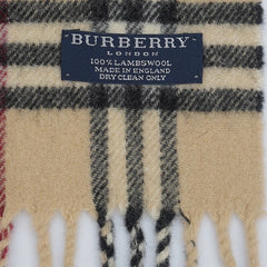 Burberry Lambswool Plaid Print Pre-Loved Scarf