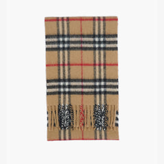 Burberrys Lambswool Plaid Print Pre-Loved Scarf