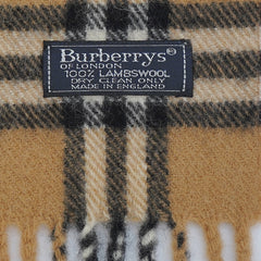 Burberrys Lambswool Plaid Print Pre-Loved Scarf