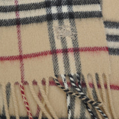 Burberry Merino Wool Plaid Print Pre-Loved Scarf