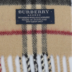 Burberry Merino Wool Plaid Print Pre-Loved Scarf