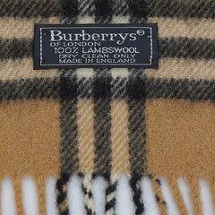 Burberrys Lambswool Plaid Print Pre-Loved Scarf