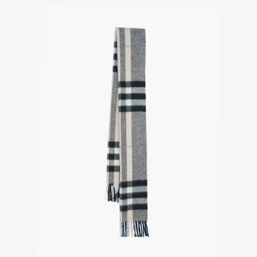 Burberrys Wool Plaid Print Pre-Loved Scarf