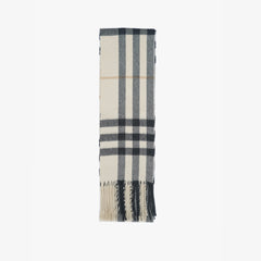 Burberry Cashmere Plaid Print Pre-Loved Scarf