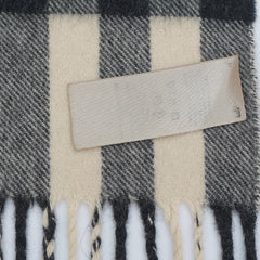 Burberry Cashmere Plaid Print Pre-Loved Scarf