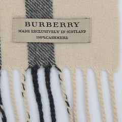 Burberry Cashmere Plaid Print Pre-Loved Scarf