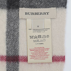 Burberry Cashmere Plaid Print Pre-Loved Scarf