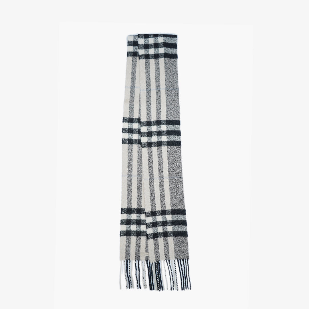 Burberry Wool Plaid Print Pre-Loved Scarf
