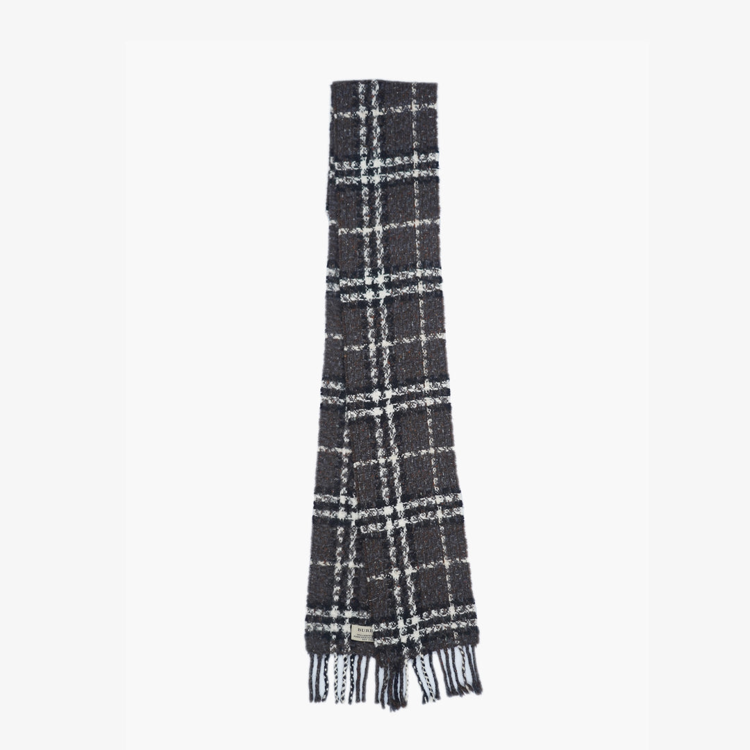 Burberry Wool Plaid Print Pre-Loved Scarf