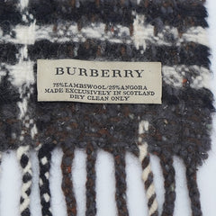 Burberry Wool Plaid Print Pre-Loved Scarf