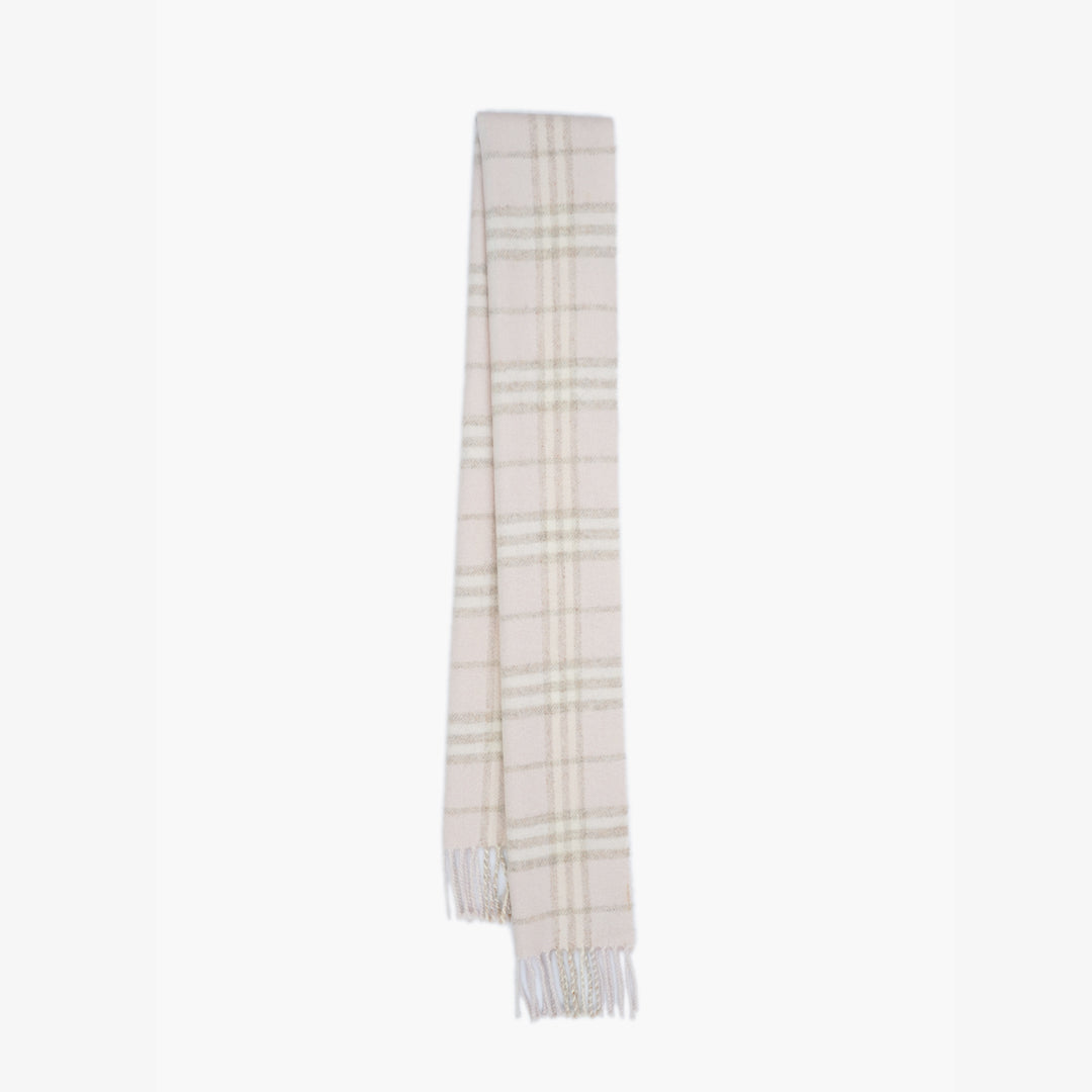 Burberry Wool Plaid Print Pre-Loved Scarf