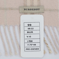 Burberry Wool Plaid Print Pre-Loved Scarf