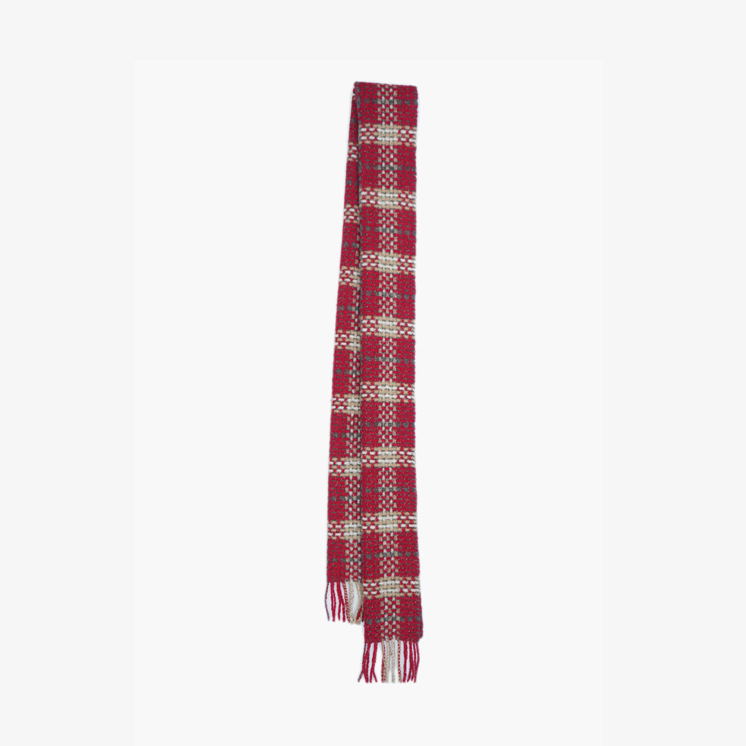 Burberry Wool Plaid Print Pre-Loved Scarf