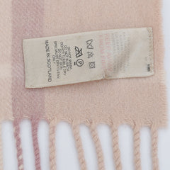 Burberry Cashmere Plaid Print Pre-Loved Scarf