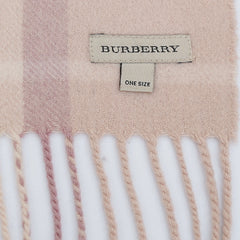 Burberry Cashmere Plaid Print Pre-Loved Scarf