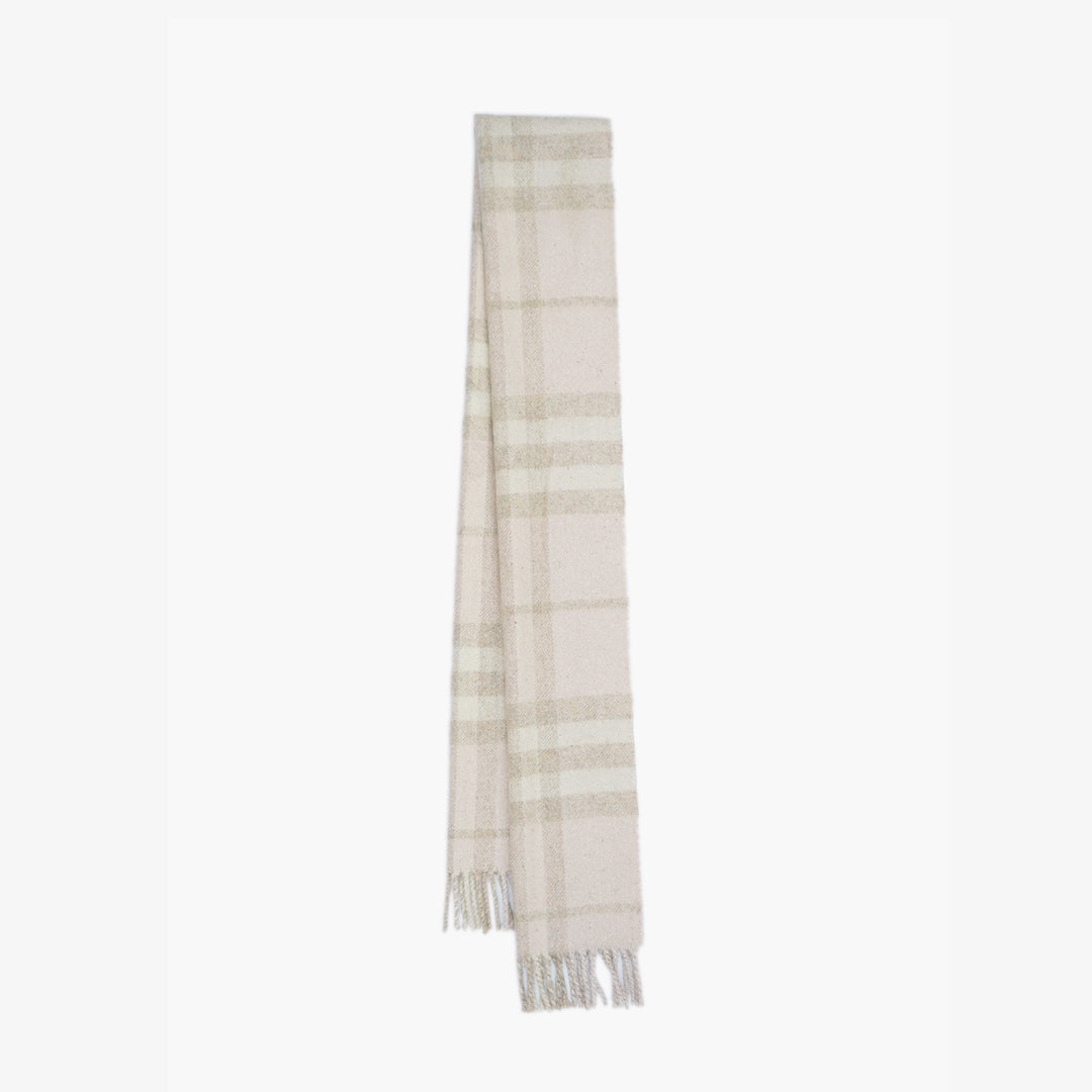 Burberry Cashmere Plaid Print Pre-Loved Scarf