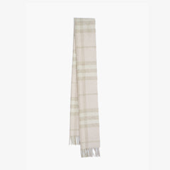 Burberry Cashmere Plaid Print Pre-Loved Scarf