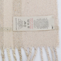 Burberry Cashmere Plaid Print Pre-Loved Scarf