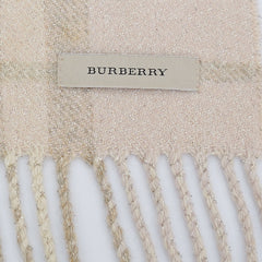 Burberry Cashmere Plaid Print Pre-Loved Scarf