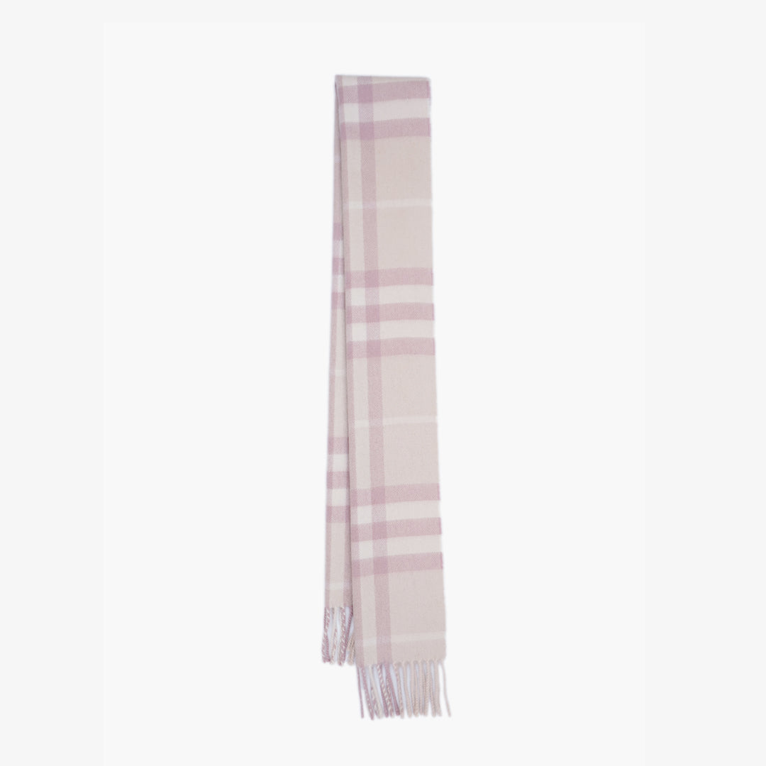 Burberry Cashmere Plaid Print Pre-Loved Scarf