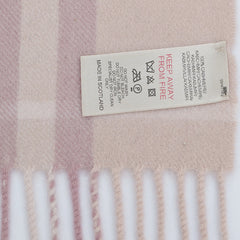 Burberry Cashmere Plaid Print Pre-Loved Scarf