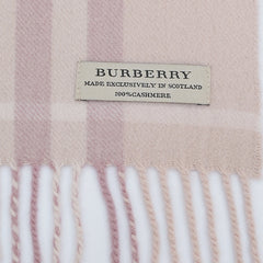Burberry Cashmere Plaid Print Pre-Loved Scarf