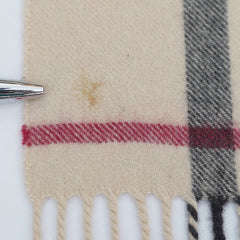 Burberry Cashmere Plaid Print Pre-Loved Scarf