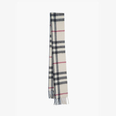 Burberry Cashmere Plaid Print Pre-Loved Scarf