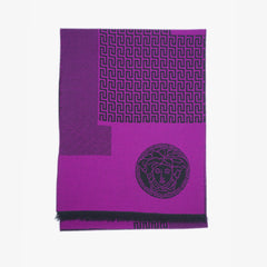 Versace Wool Monogram Printed Pre-Owned Scarf