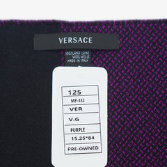 Versace Wool Monogram Printed Pre-Owned Scarf