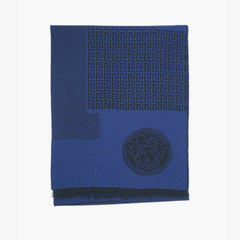 Versace Wool Monogram Printed Pre-Owned Scarf