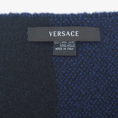 Versace Wool Monogram Printed Pre-Owned Scarf