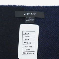 Versace Wool Monogram Printed Pre-Owned Scarf