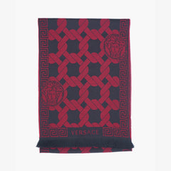 Versace Wool Printed Pre-Owned Scarf