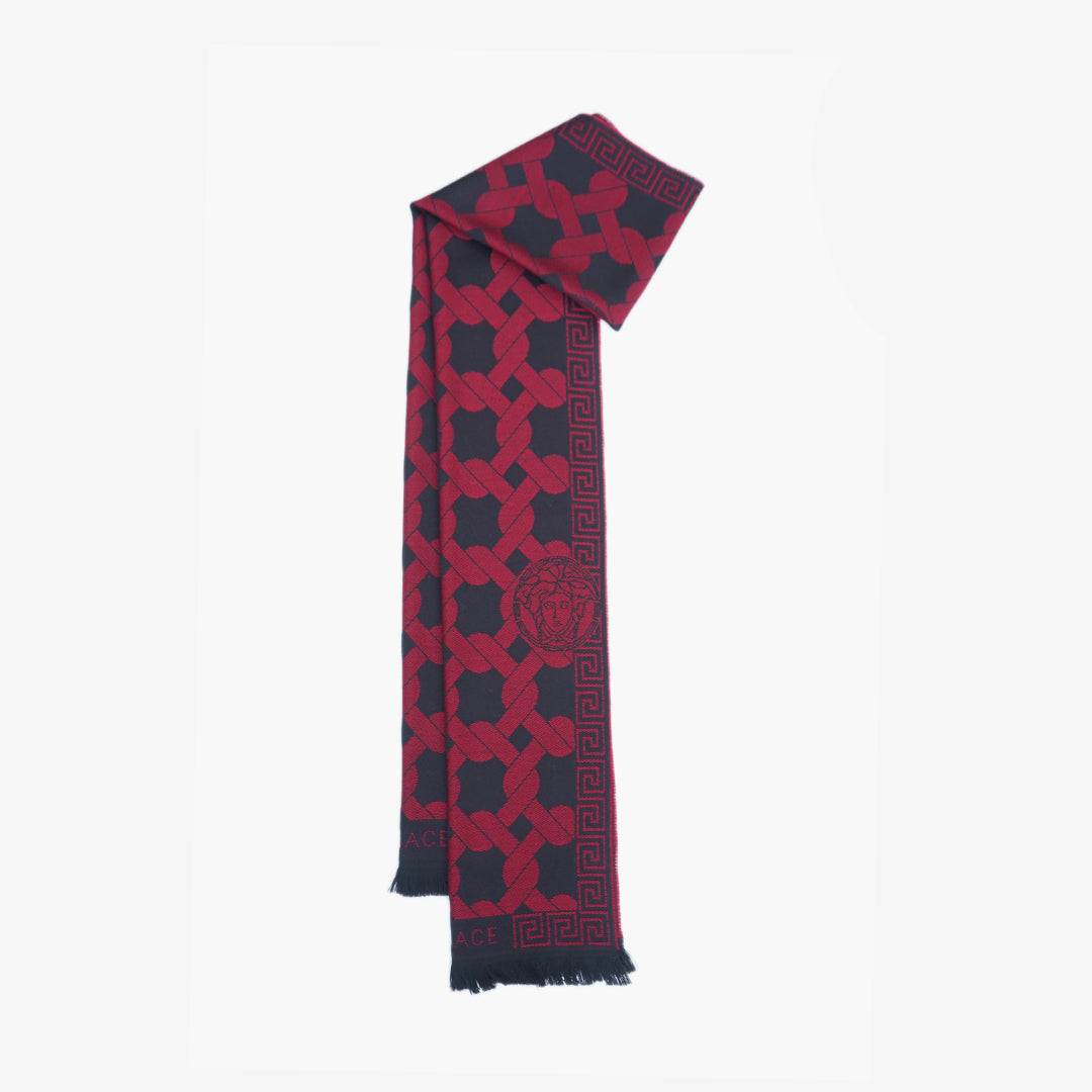 Versace Wool Printed Pre-Owned Scarf