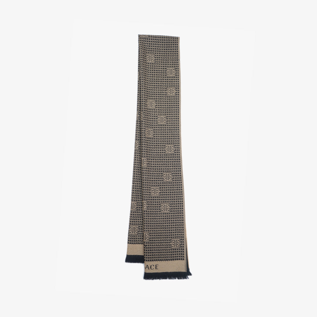 Versace Wool Graphic Print Pre-Owned Scarf